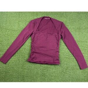 Abercrombie & Fitch Wine Burgundy Long Sleeve Tee Shirt Womens Medium